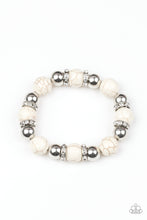 Load image into Gallery viewer, paparazzi-accessories-ruling-class-radiance-white-bracelet