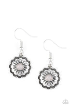 Load image into Gallery viewer, paparazzi-accessories-badlands-buttercup-silver-earrings