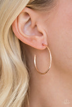 Load image into Gallery viewer, HOOP, Line, and Sinker - Rose Gold Earrings - Paparazzi Jewelry