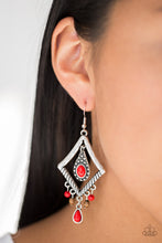 Load image into Gallery viewer, Southern Sunsets - Red Earrings - Paparazzi Jewelry