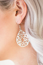 Load image into Gallery viewer, Casually Coachella - White Earrings - Paparazzi Jewelry