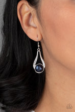 Load image into Gallery viewer, HEADLINER Over Heels - Blue Earrings - Paparazzi Jewelry