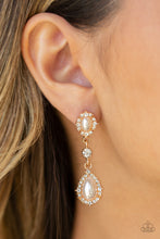 Load image into Gallery viewer, All-GLOWING - Gold Post Earrings - Paparazzi Jewelry