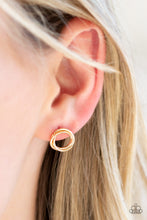 Load image into Gallery viewer, Simple Radiance - Gold Post Earrings - Paprazzi Jewelry
