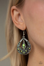 Load image into Gallery viewer, All-Girl Glow - Green Earrings - Paparazzi Jewelry