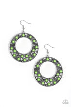 Load image into Gallery viewer, paparazzi-accessories-san-diego-samba-green-earrings