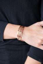 Load image into Gallery viewer, Timelessly Textured - Rose Gold Bracelet - Paparazzi Jewelry