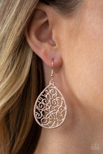 Load image into Gallery viewer, Im Doing VINE - Rose Gold Earrings - Paparazzi Jewelry