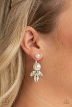 Load image into Gallery viewer, Extra Elite - White Post Earrings - Paparazzi Jewelry