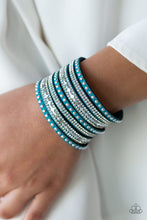 Load image into Gallery viewer, All Hustle and Hairspray - Blue Bracelet - Paparazzi Jewelry
