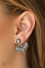 Load image into Gallery viewer, Wing Fling - White Post Earrings - Paparazzi Jewelry