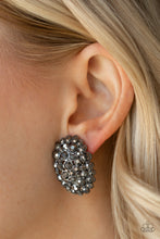 Load image into Gallery viewer, Daring Dazzle - Black Post Earrings - Paparazzi Jewelry