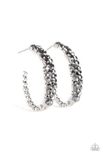 Load image into Gallery viewer, paparazzi-accessories-a-glitzy-conscience-silver-earrings
