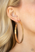 Load image into Gallery viewer, Retro Rebellion - Gold Earrings - Paparazzi Jewelry