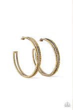 Load image into Gallery viewer, paparazzi-accessories-double-the-bling-brass-earrings