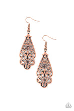 Load image into Gallery viewer, paparazzi-accessories-greenhouse-goddess-copper-earrings