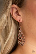Load image into Gallery viewer, Greenhouse Goddess - Copper Earrings - Paparazzi Jewelry