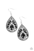 Load image into Gallery viewer, paparazzi-accessories-candlelight-sparkle-black-earrings