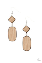 Load image into Gallery viewer, paparazzi-accessories-you-wood-be-so-lucky-brown-earrings