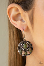 Load image into Gallery viewer, Sandstone Paradise - Green Earrings - Paparazzi Jewelry