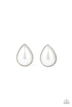 Load image into Gallery viewer, paparazzi-accessories-sheer-enough-white-post earrings