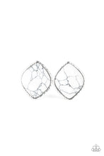 Load image into Gallery viewer, paparazzi-accessories-marble-marvel-white-post earrings