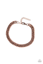 Load image into Gallery viewer, paparazzi-accessories-next-man-up-copper-mens bracelet