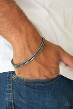 Load image into Gallery viewer, One-Two Knockout - Black Mens Bracelet - Paparazzi Jewelry