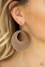Load image into Gallery viewer, Dotted Delicacy - Copper Earrings - Paparazzi Jewelry
