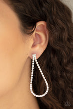 Load image into Gallery viewer, Diamond Drops - White Post Earrings - Paparazzi Jewelry