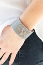 Load image into Gallery viewer, Flirty Flutter - Silver Bracelet - Paparazzi Jewelry