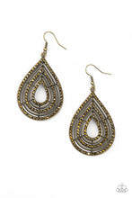 Load image into Gallery viewer, paparazzi-accessories-5th-avenue-attraction-brass-earrings