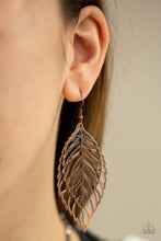 Load image into Gallery viewer, Take It or LEAF It - Copper Earrings - Paparazzi Jewelry