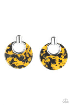 Load image into Gallery viewer, paparazzi-accessories-metro-zoo-yellow-post earrings
