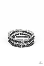Load image into Gallery viewer, paparazzi-accessories-fiercely-frosted-black-bracelet