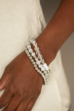 Load image into Gallery viewer, Sugary Shimmer - White Bracelet - Paparazzi Jewelry