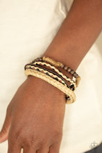 Load image into Gallery viewer, Woodland Wayfarer - Brown Bracelet - Paparazzi Jewelry