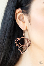 Load image into Gallery viewer, Metallic Macrame - Copper Earrings - Paparazzi Jewelry