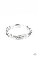 Load image into Gallery viewer, paparazzi-accessories-stack-challenge-silver-bracelet