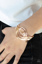 Load image into Gallery viewer, Curvaceous Curves - Gold Bracelet - Paparazzi Jewelry