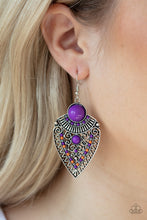 Load image into Gallery viewer, Tribal Territory - Purple Earrings - Paparazzi Jewelry