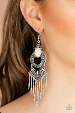 Load image into Gallery viewer, Southern Spearhead - White Earrings - Paparazzi Jewelry