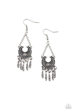 Load image into Gallery viewer, paparazzi-accessories-fabulously-feathered-silver-earrings