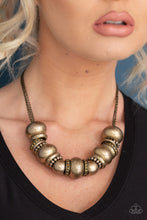 Load image into Gallery viewer, Only The Brave - Brass Necklace - Paparazzi Jewelry