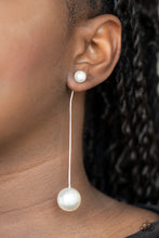 Load image into Gallery viewer, Extended Elegance - White Post Earrings - Paprazzi Jewelry