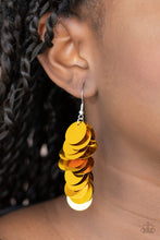 Load image into Gallery viewer, Now You SEQUIN It - Gold Earrings - Paparazzi Jewelry