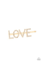 Load image into Gallery viewer, All You Need Is Love - Gold Hair Clip - Paparazzi Jewelry