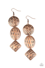 Load image into Gallery viewer, paparazzi-accessories-mixed-movement-copper-earrings
