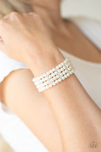 Load image into Gallery viewer, Stacked To The Top - White Bracelet - Paparazzi Jewelry