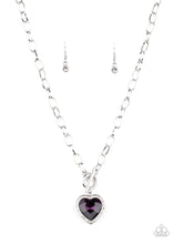 Load image into Gallery viewer, paparazzi-accessories-check-your-heart-rate-purple-necklace